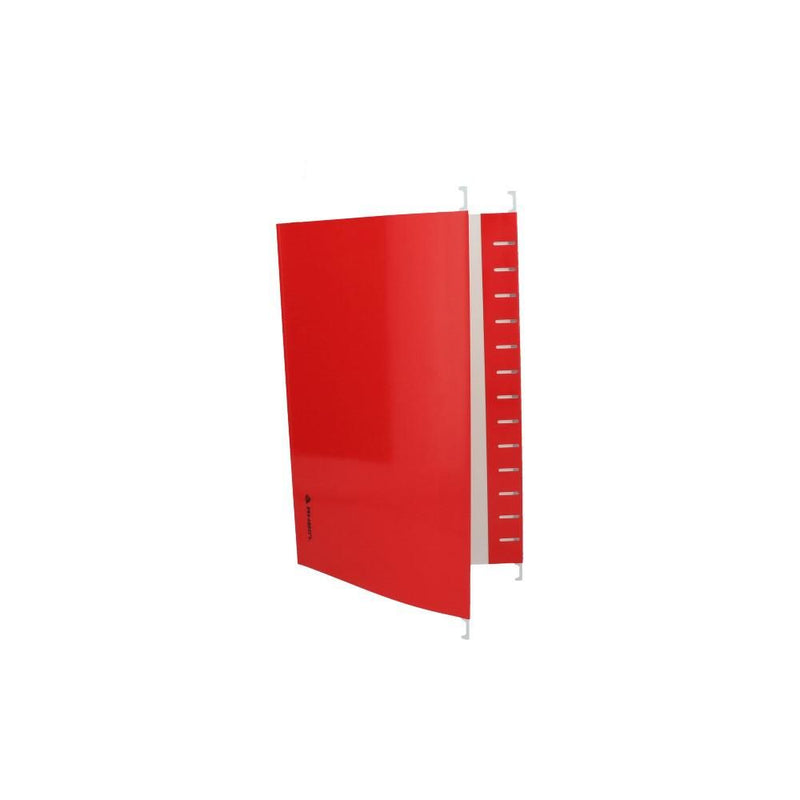 Carpeta Colgante Fleje Metal Plástico Rojo Super Class