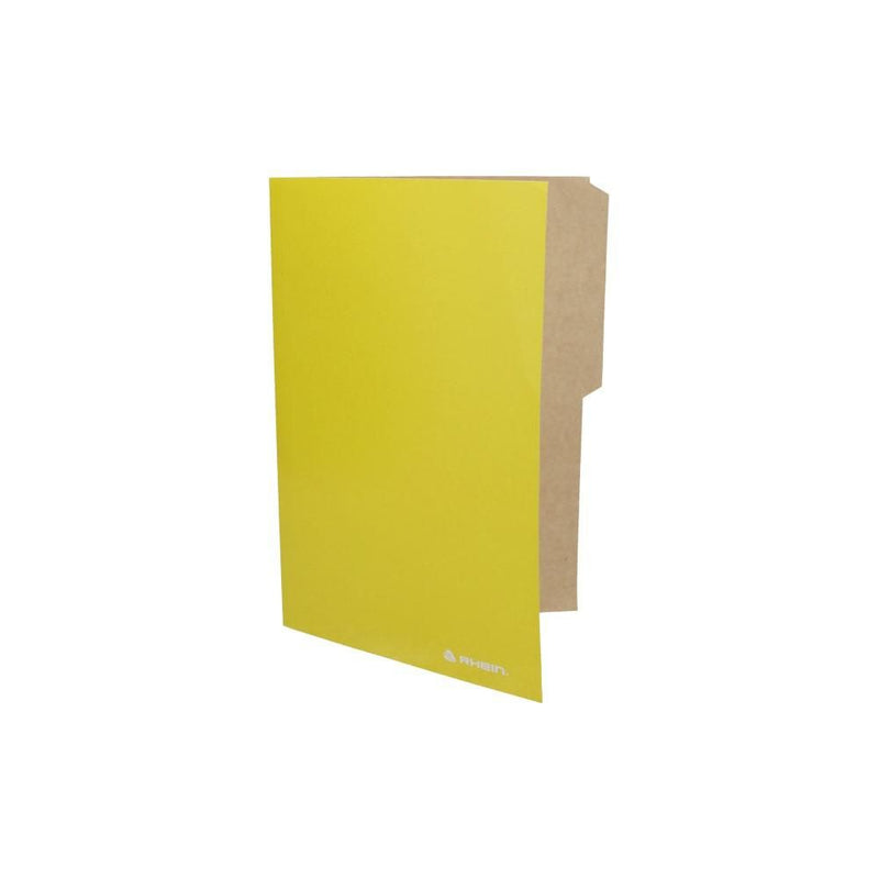 Carpeta Cartulina Pigmentada Oficio Amarillo Brillante Con Pestaña