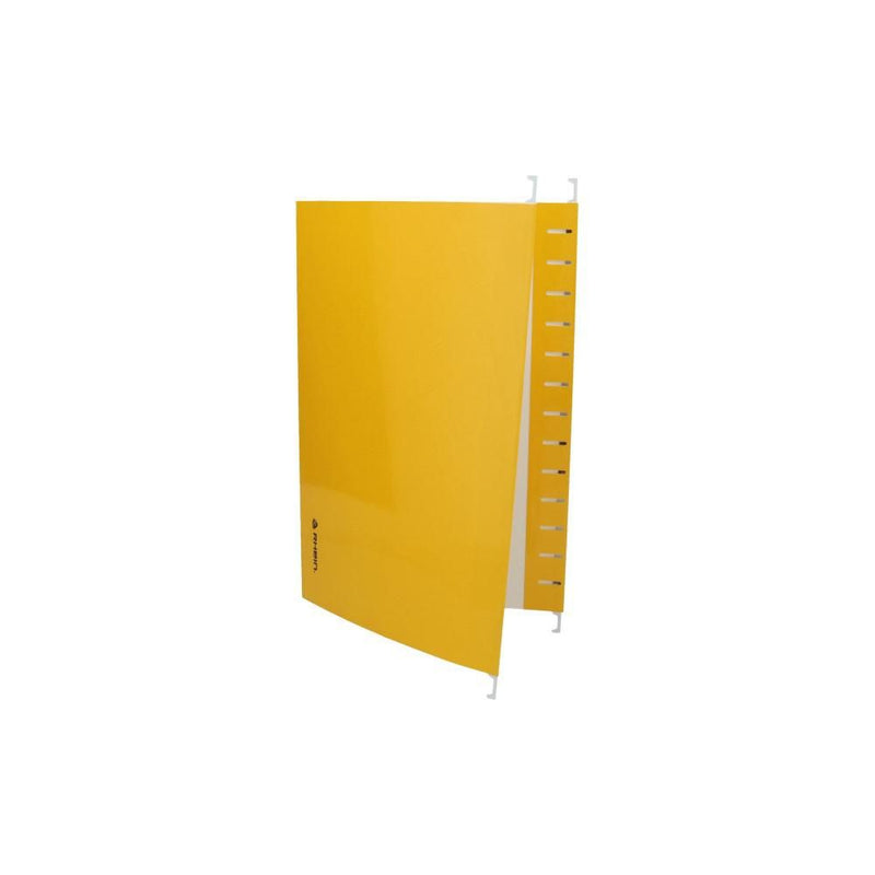 Carpeta Colgante Fleje Metal Plastico Amarilla Super Class