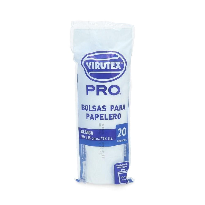 Bolsa Basura Rollo 50 X 55 20 Un Blanco