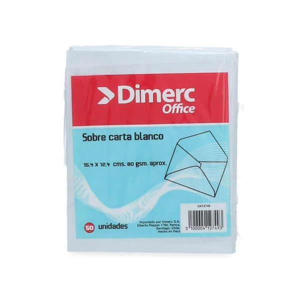 SOBRE CARTA BLANCO 80 GR 50 UN (6852080500944)