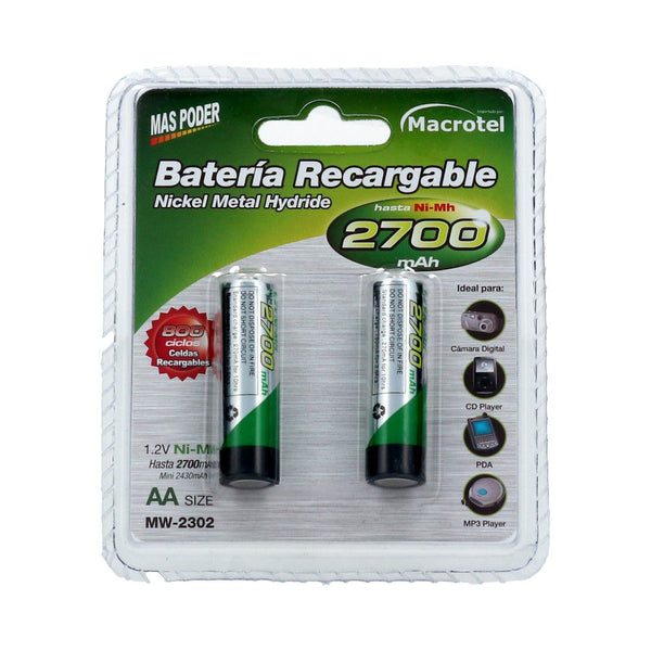 PILA RECARGABLE AA 2700 MAH HIBRIDA 2 UN (6852112187600)