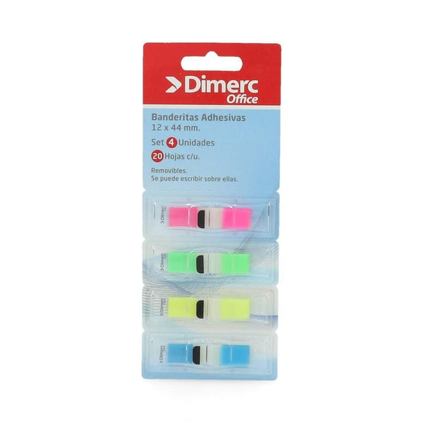 BANDERITAS ADHESIVAS TAPE FLAGS SET 4 UN MINI COLORES (6851940876496)