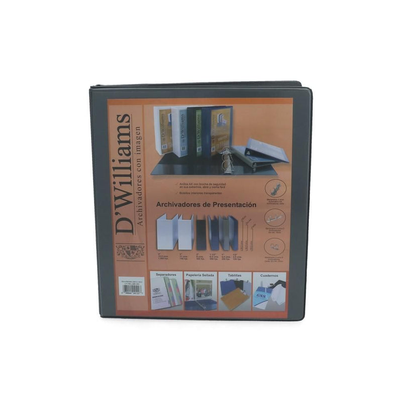 ARCHIVADOR CATALOGO CARTA 2 AROS 0.5 GRIS (6852134142160)