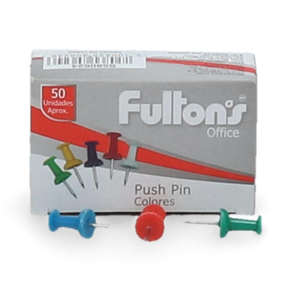 CHINCHE PUSH PIN COLORES SURTIDOS 50 UN (6851976691920)