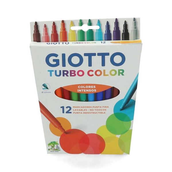 PLUMON PUNTA REDONDA CUERPO PLASTICO 12 COLORES (6851963027664)