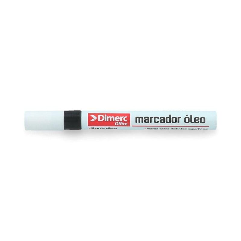 Marcador Permanente Oleo Punta Redonda Negro