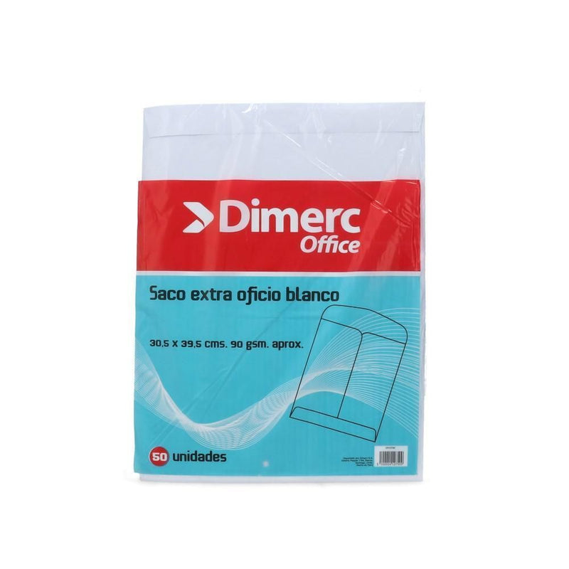 SOBRE SACO EXTRA OFICIO 90 GR BLANCO 50 UN (6852077191376)