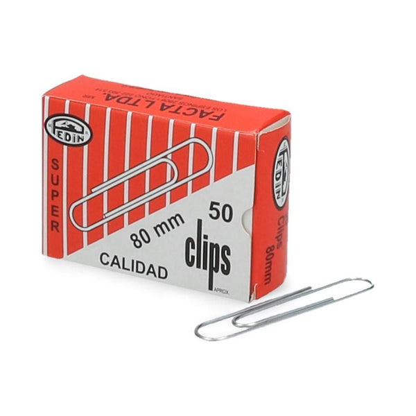 CLIPS METALICO N80 REDONDO 80 MM GIGANTE 50 UN (6852004380880)