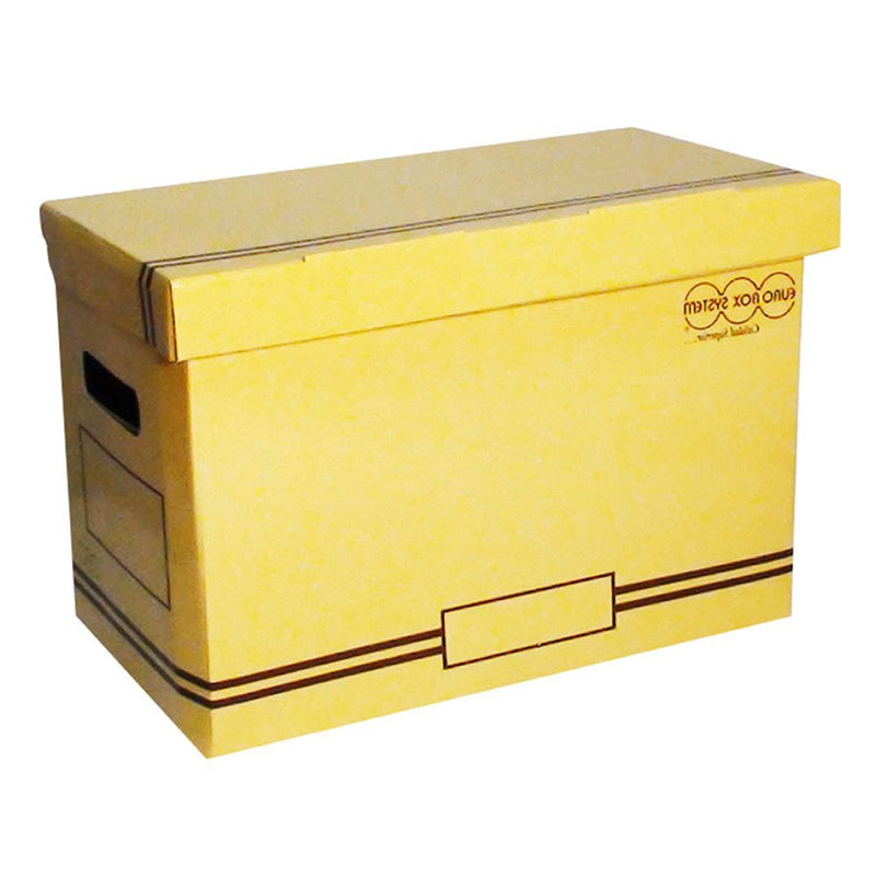 CAJA DE ARCHIVO KARDEX CON TAPA N7 AMARILLO (6851918299344)