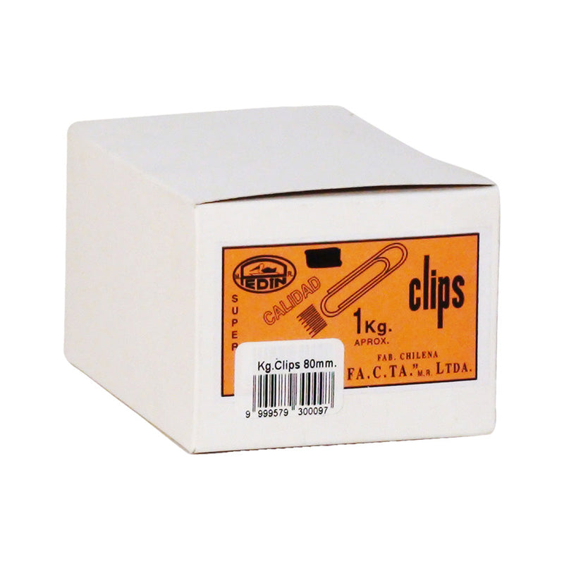 CLIPS METALICO N80 REDONDO 80 MM GIGANTE 1 KG (6852004675792)