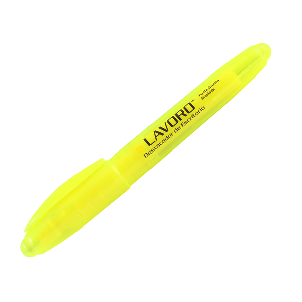 Destacador Escritorio Amarillo Fluorecente Punta Biselada Gruesa