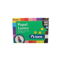 CARPETA CON PAPEL LUSTRE 20 PLIEGOS 15 COLORES 26.5X37.5 CM (6852054024400)