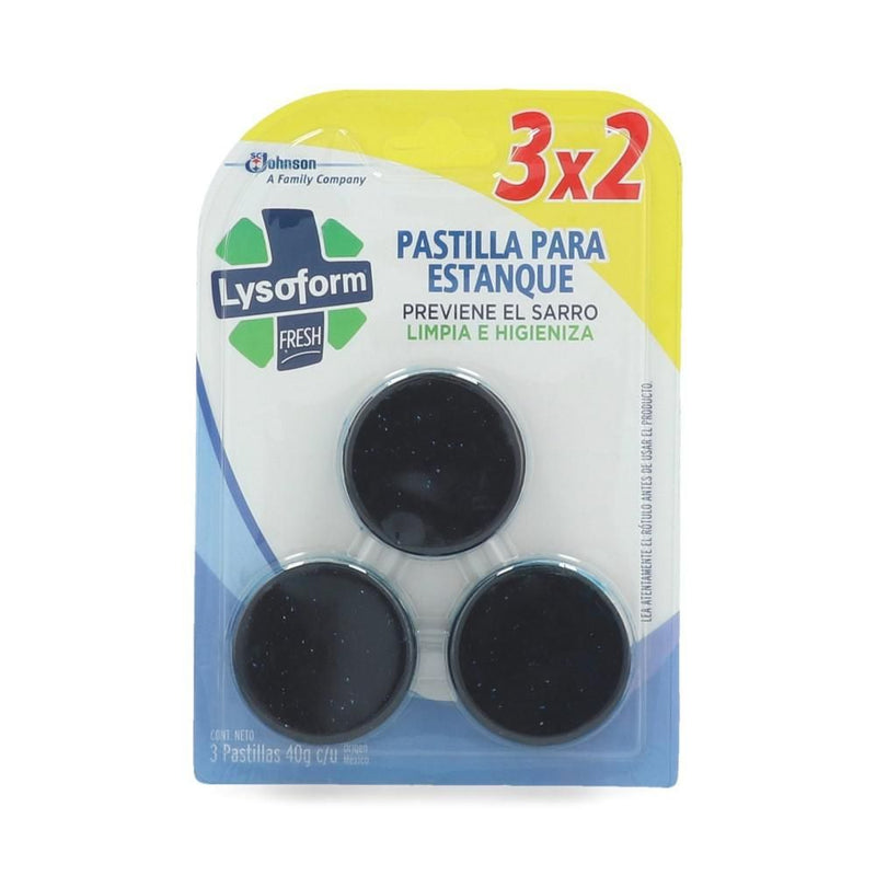 DESINFECTANTE INODORO PASTILLA 40 GR AZUL PACK 2 + 1X40 GR GRATIS (6852033446096)