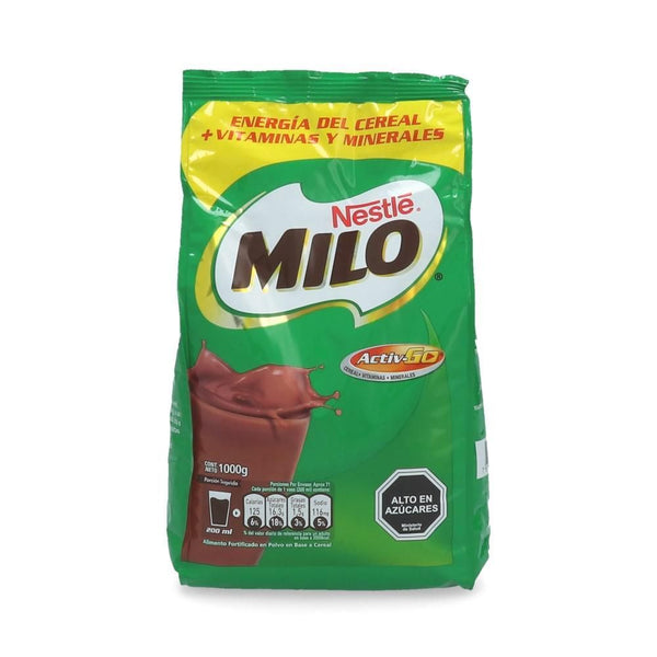 SABORIZANTE PARA LECHE SABOR CHOCOLATE BOLSA 1000 GR MILO (6851929506000)