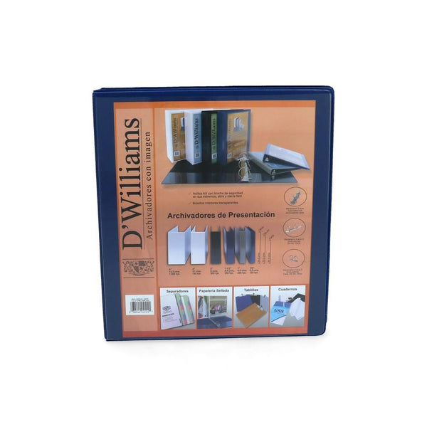 ARCHIVADOR CATALOGO CARTA 2 AROS 0.5 AZUL (6852040589520)