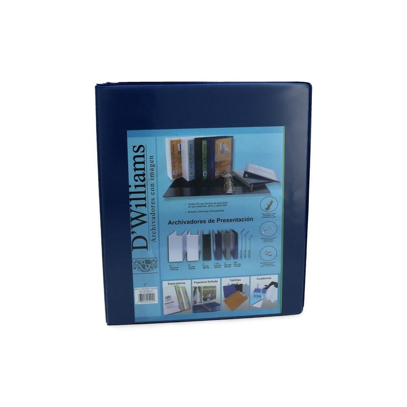 ARCHIVADOR CATALOGO OFICIO 2 AROS 2.0 AZUL (6851977150672)