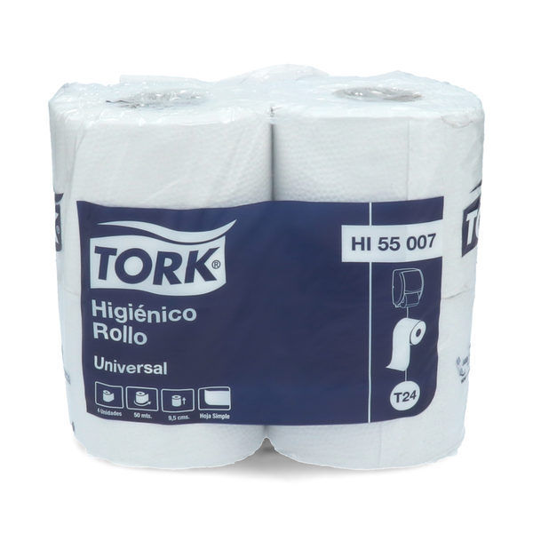 PAPEL HIGIENICO HOJA SIMPLE 50 MT 4 ROLLOS UNIVERSAL (6851951329488)