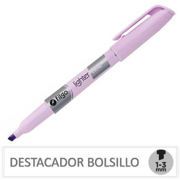 DESTACADOR BOLSILLO VIOLETA PASTEL