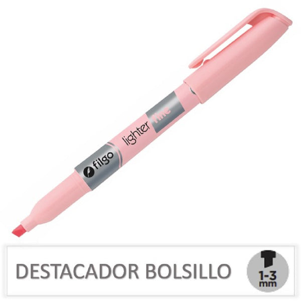 DESTACADOR BOLSILLO ROSADO PASTEL