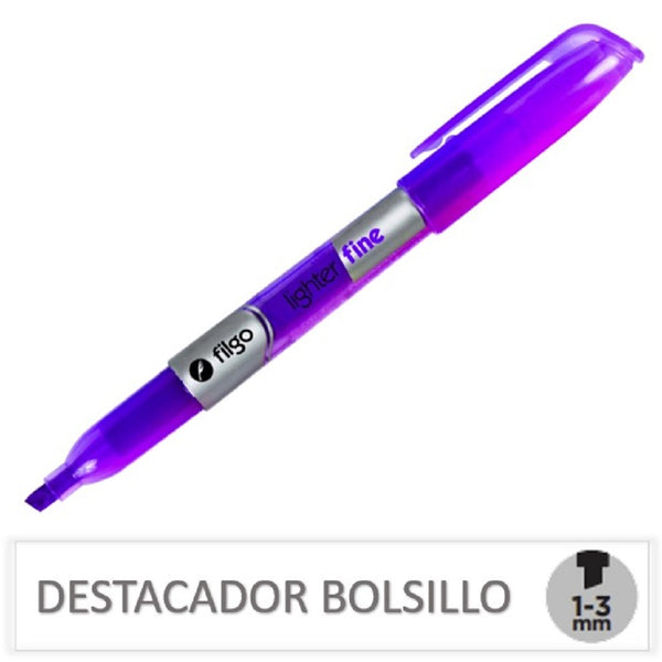 Destacador Bolsillo Violeta Flúor