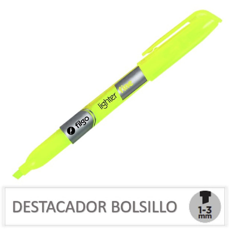 Destacador Bolsillo Amarillo Flúor