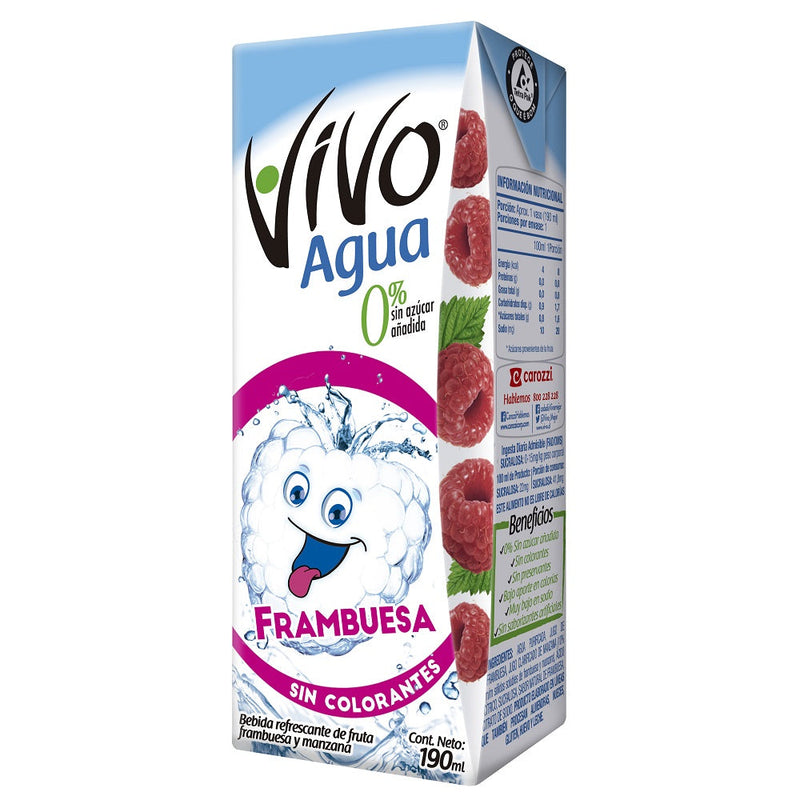 Agua Con Jugo De Frambuesa 190 Ml