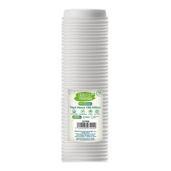 Tapa Vaso 6Oz Pla Eco 50 Un