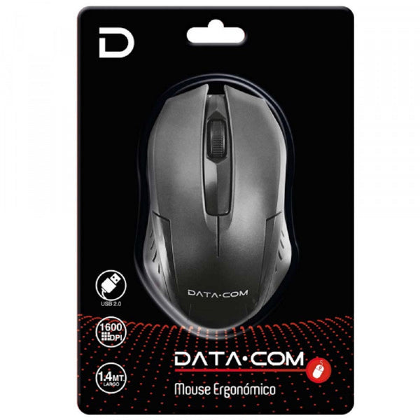 Mouse Con Cable 3D Óptico USB 2.0 Negro