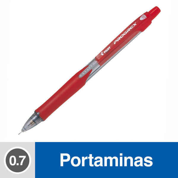 PORTAMINA 0.7 MM PLASTICO ROJO PROGREX BEGREEN (6851961323728)