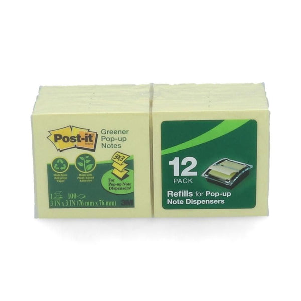 NOTA ADHESIVA 12 UN X 100 HOJAS 7.6 X 7.6 CM POP-UP AMARILLO R330 (6852034855120)