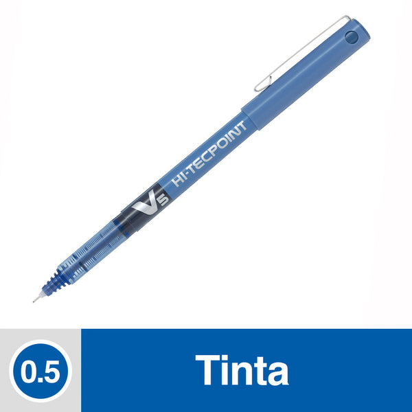 LAPIZ TINTA 0.5 MM PUNTA FINA AZUL HI TECPOINT V5 (6852022042832)