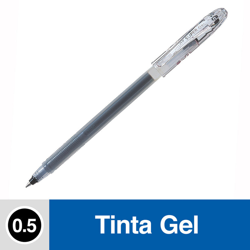 LAPIZ TINTA GEL 0.5 MM PUNTA FINA NEGRO SUPER GEL (6852024926416)