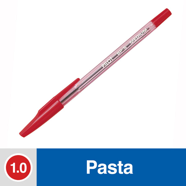 LAPIZ PASTA 1.0 MM PUNTA MEDIA ROJO BPS-M CRISTAL (6852024107216)