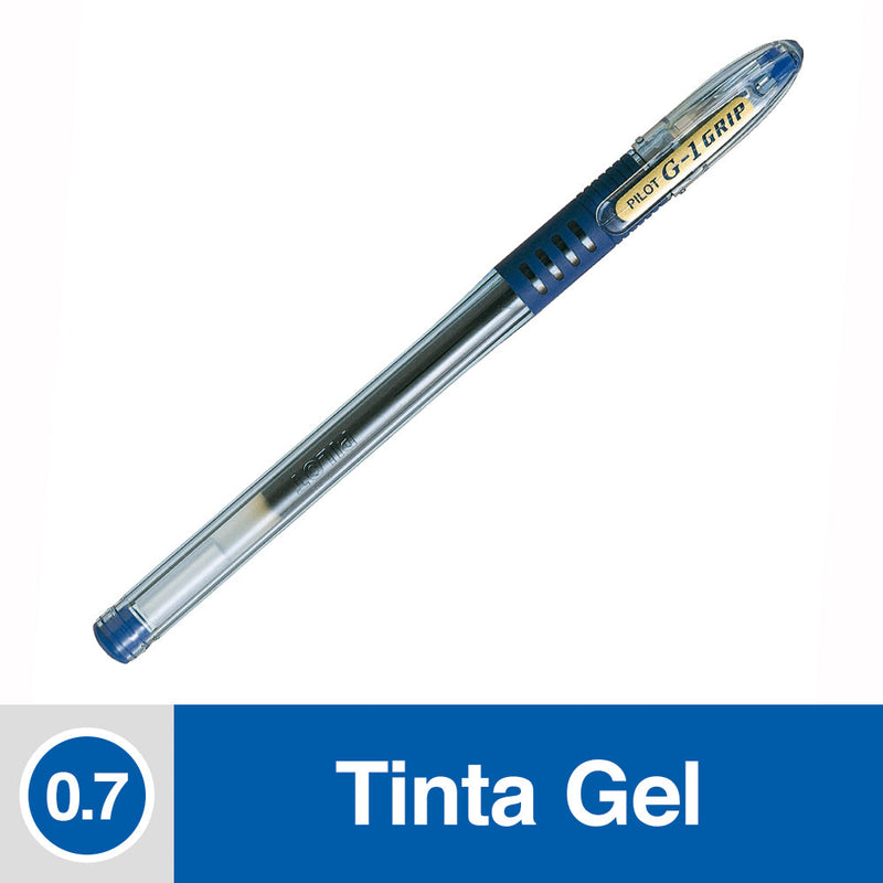 LAPIZ TINTA GEL 0.7 MM PUNTA MEDIA AZUL G1 GRIP DE GOMA (6852022763728)