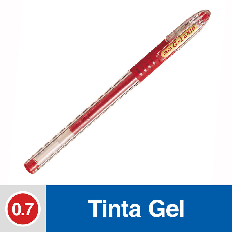 LAPIZ TINTA GEL 0.7 MM PUNTA MEDIA ROJO G1 GRIP (6852025385168)