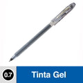 LAPIZ TINTA GEL 0.7 MM PUNTA MEDIA NEGRO SUPER GEL GRIP DE GOMA (6852021780688)