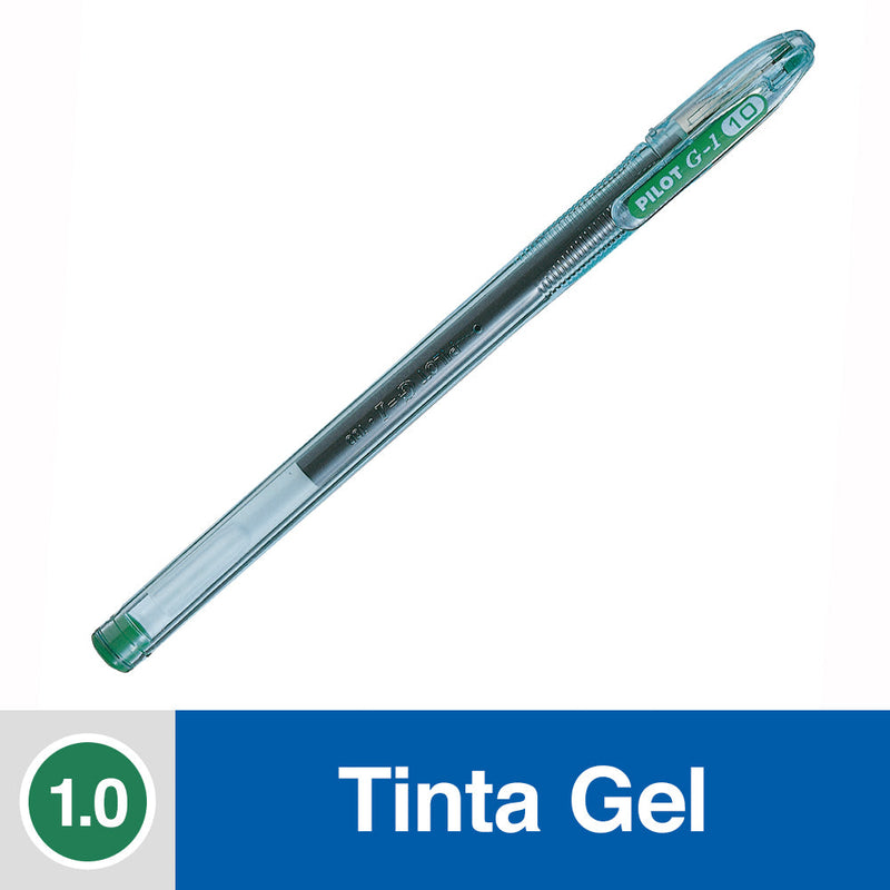 LAPIZ TINTA GEL 1.0 MM PUNTA GRUESA VERDE G1 (6852026892496)