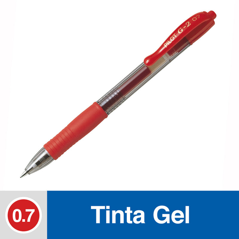 LAPIZ TINTA GEL 0.7 MM PUNTA MEDIA ROJO RETRACTIL G2 (6852024271056)