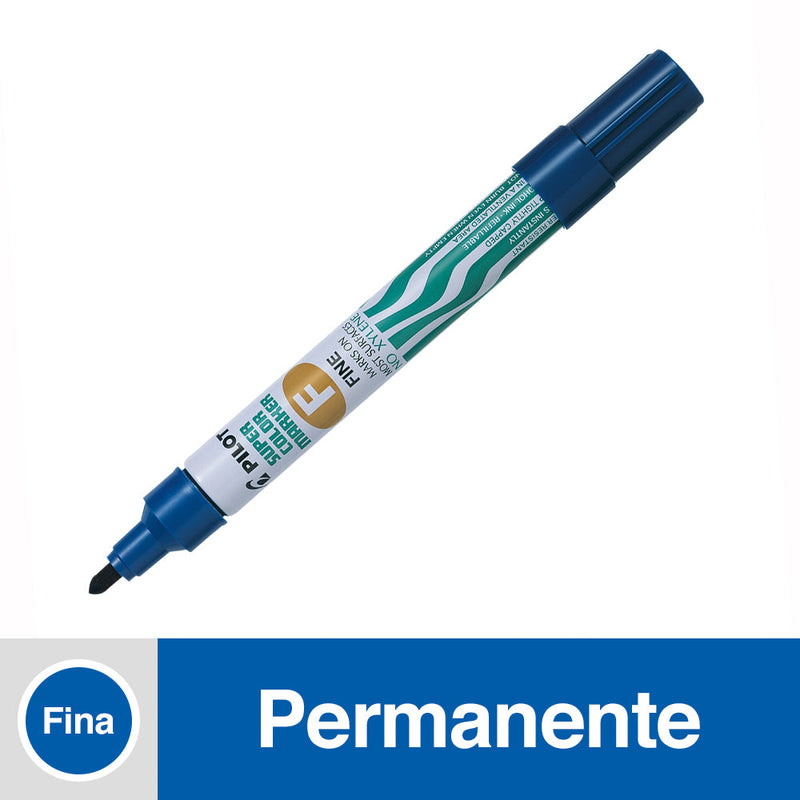 MARCADOR PERMANENTE PUNTA REDONDA SCA COLOR AZUL RECARGABLE (6851932029136)