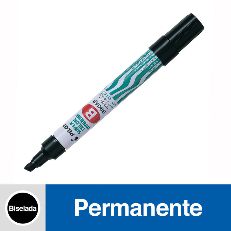 MARCADOR PERMANENTE PUNTA BISELADA SCA COLOR NEGRO RECARGABLE (6851930325200)