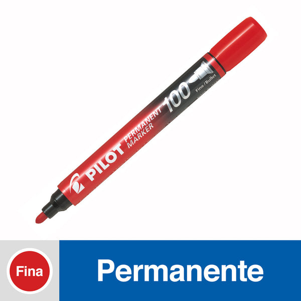 MARCADOR PERMANENTE PUNTA FINA SCA100 COLOR ROJO (6852043702480)