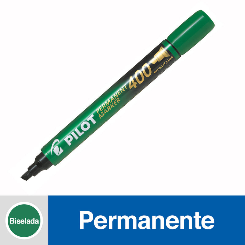 MARCADOR PERMANENTE PUNTA BISELADA SCA400 COLOR VERDE (6852043768016)