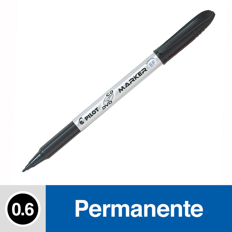 MARCADOR PERMANENTE CD 0.9 MM PUNTA FINA NEGRO (6851931570384)