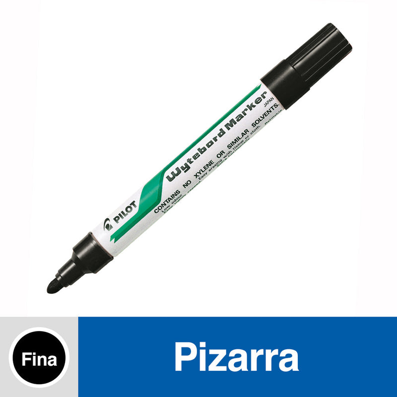 MARCADOR PIZARRA RECARGABLE PUNTA REDONDA COLOR NEGRO WBMA TM (6851930226896)