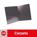 CARPETA VINIL CON GUSANO A4 612 NEGRO (6851994517712)