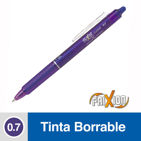 BOLIGRAFO BORRABLE 0.7 MM FRIXION BALL CLICKE VIOLETA (6852097179856)