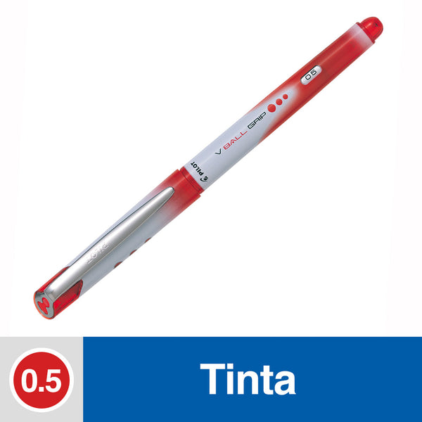 LAPIZ TINTA GEL 0.5 MM PUNTA FINA ROJO NEW VBALL GRIP (6852100096208)