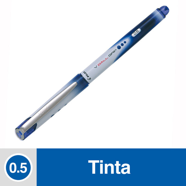 LAPIZ TINTA GEL 0.5 MM PUNTA FINA AZUL NEW VBALL GRIP (6852099801296)