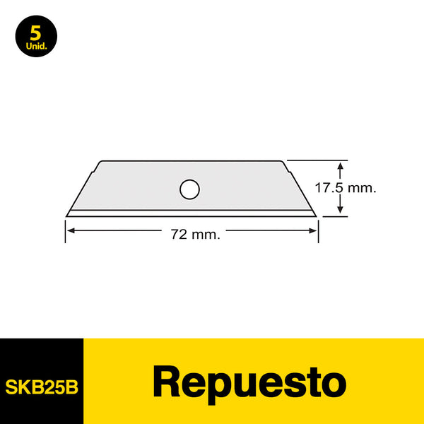 REPUESTO CUCHILLO GRANDE SK4 SKB2 5 UN (6852045373648)